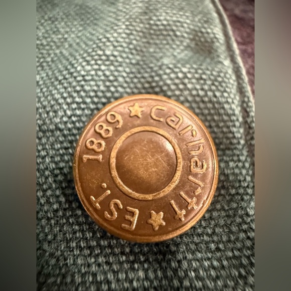 Vintage 1990’s Carhartt Dark Teal Blanket-Lined Barn/ Chore Coat Jacket Size L - Picture 14 of 14